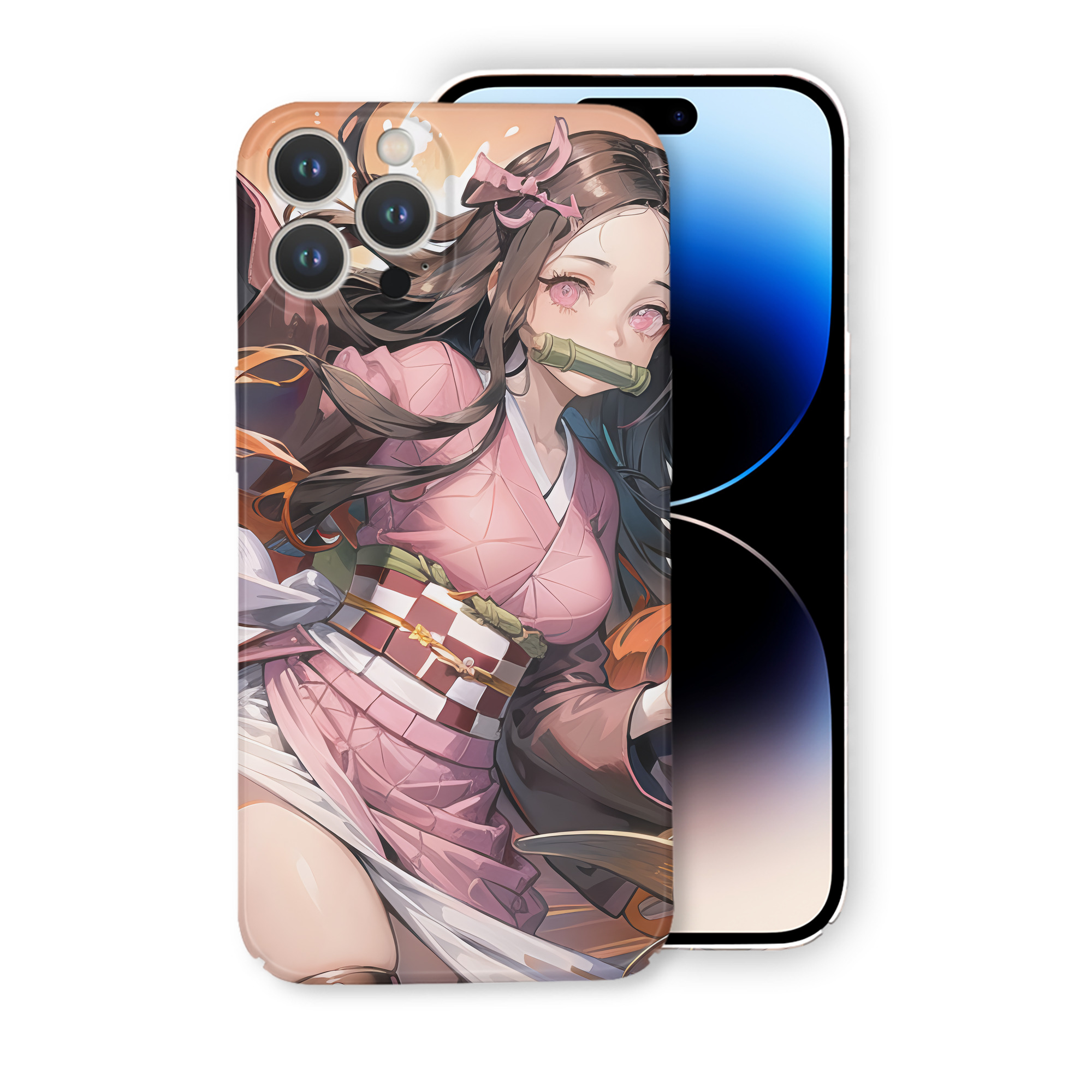 （画像用） 鬼滅の刃（きめつのやいば）竈門 禰󠄀豆子／かまど ねずこ Kamado Nezuko 【iPhone 14シリーズ対応】ハードケース